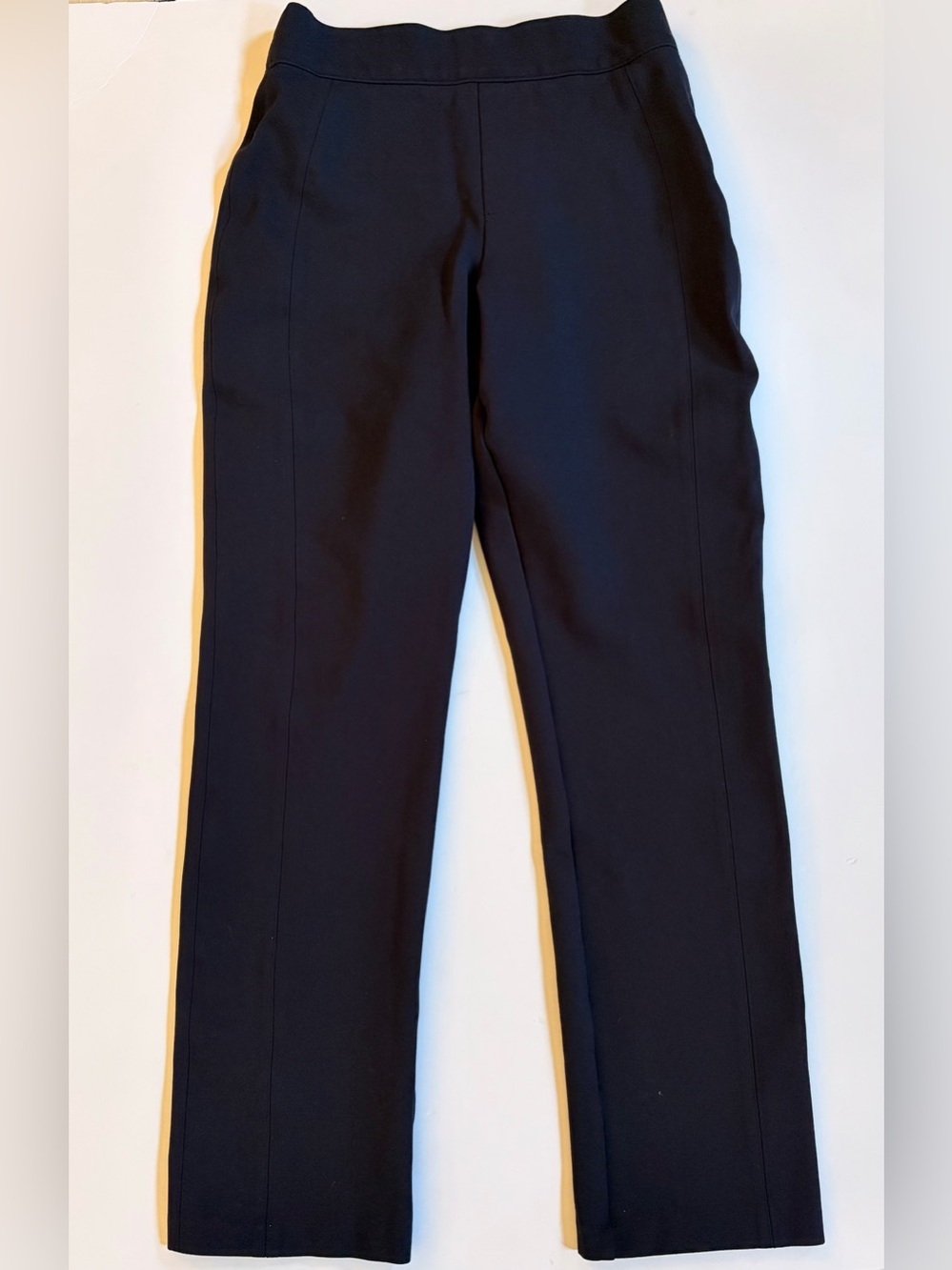 Spanx The Perfect Fit Ponte Slim Straight Pants Navy High Rise 20254R Size S